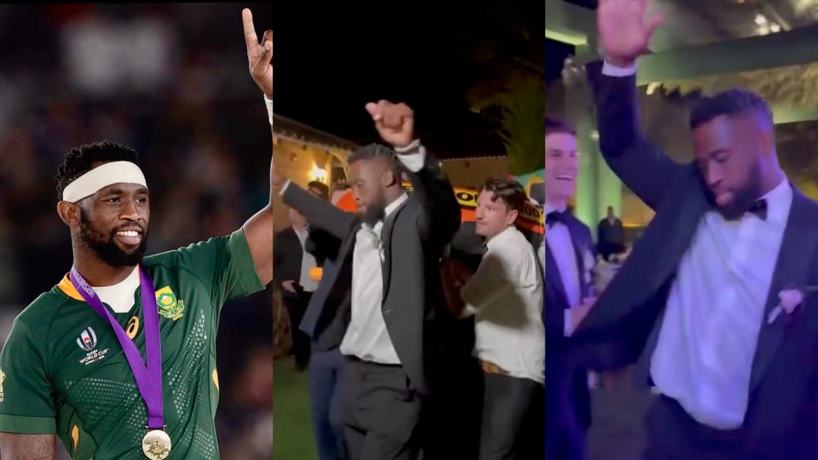  Watch: Siya Kolisi brings the house down with viral dance moves at a friend’s wedding 
