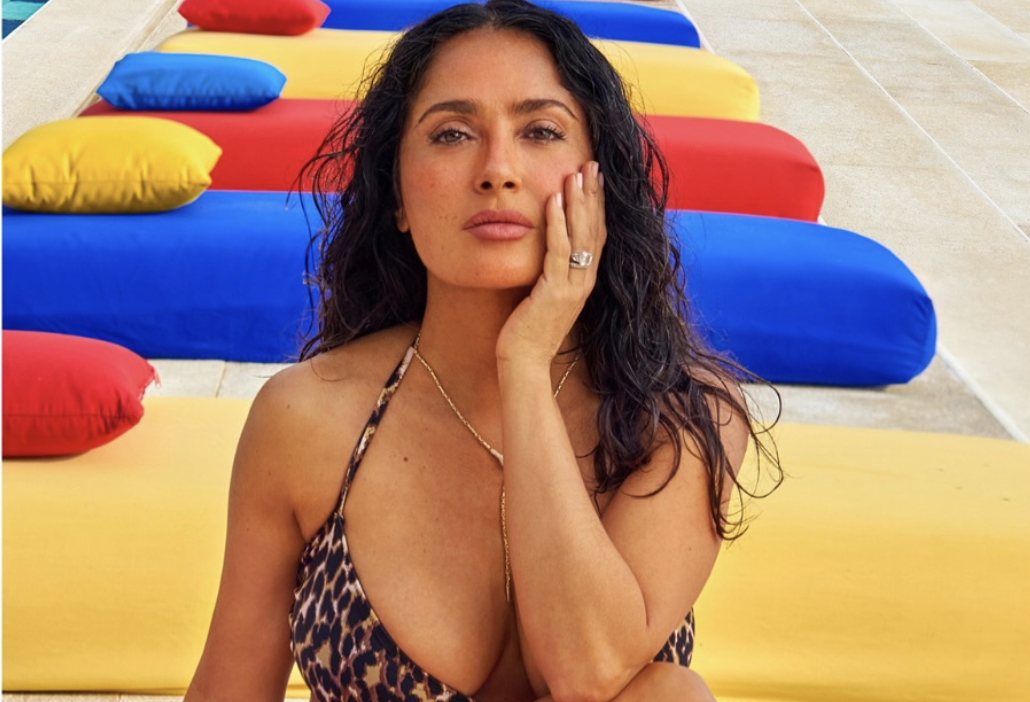 Salma Hayek makes sizzling Sports Illustrated cover debut at 58