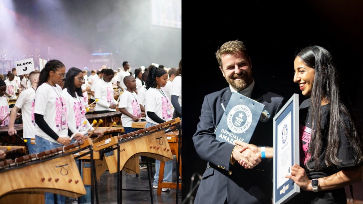 South African marimba band helps smash world record in Cape Town