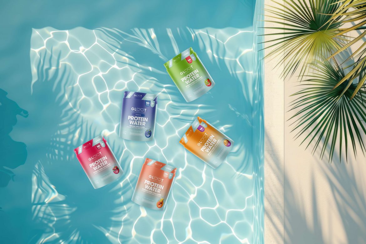 Innovative protein packed water by Gloot