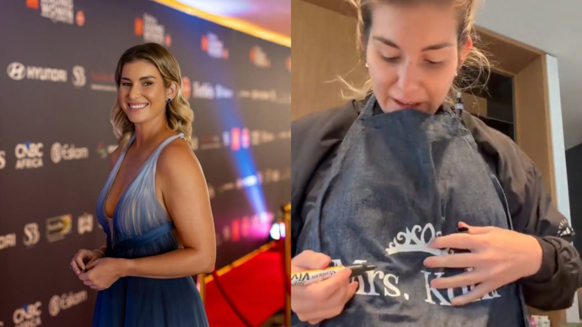 Rachel Kolisi scratches Mrs off apron in cooking video