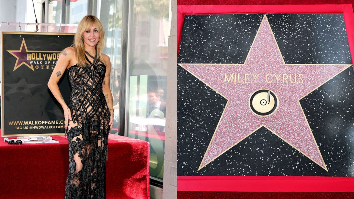Miley Cyrus receives her Hollywood Walk of Fame star
